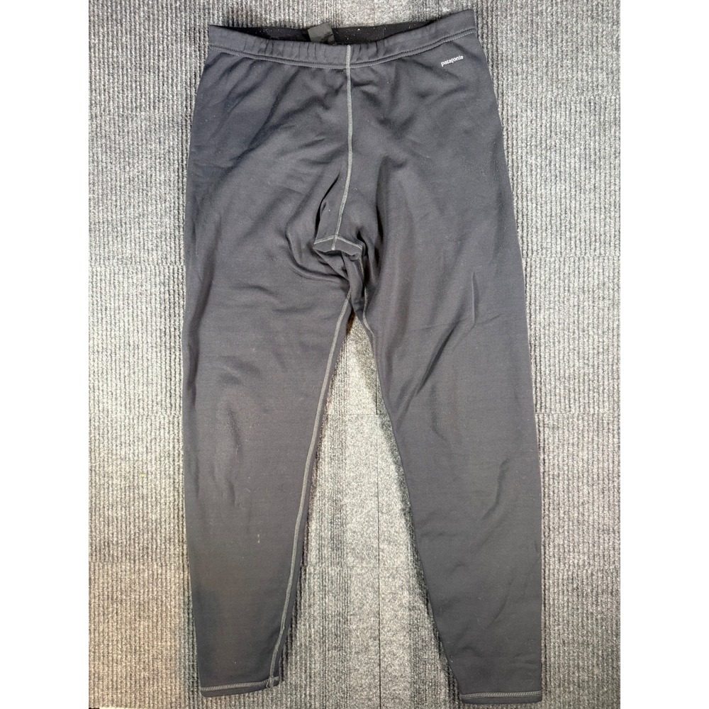 Patagonia Capilene Thermal Fleece Lined Leggings Women L Black Base Layer Pants